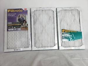 lot 851 image: Filtrete 12X20X1 Electrostatic Air Cleaning Filter (3 Pack)