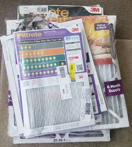 lot 853 image: Filtrete Electrostatic Air Filers (Assorted Sizes)
