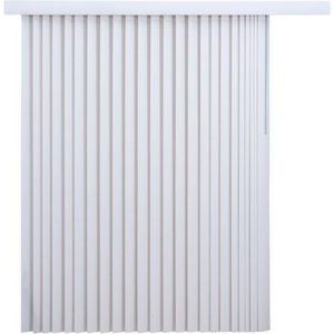 lot 860 image: Light-Filtering Vertical Blinds 78 x 84, White