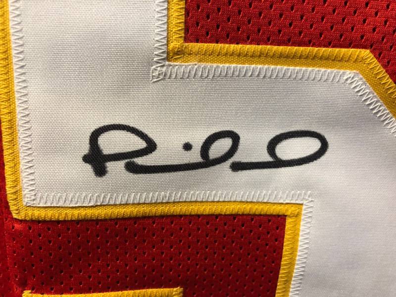 Signed Patrick Mahomes #15 Alternate Black Kansas City Chiefs Custom  Football Jersey w/James Spence WITNESSED Authentication