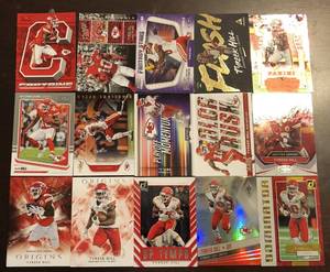 lot 1091 image: Lot of Fifteen Different Tyreek Hill Football Trading Cards Inserts - All Kansas City Chiefs Inserts