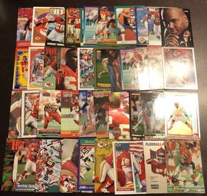 lot 1098 image: Huge Lot of 40 Different Derrick Thomas Football Trading Cards - Kansas City Chiefs