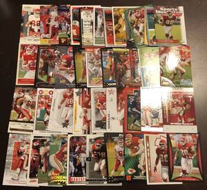 lot 1099 image: Huge Lot of 40 Different Tony Gonzalez Football Trading Cards - Kansas City Chiefs