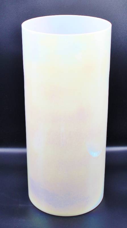 lot 2046 image: Cambridge Glass Hand Blown Large Opalescent Vase 18 Tall Cylinder