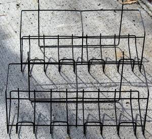 lot 2359 image: 2 Pegboard Black Wire Utility Racks 16