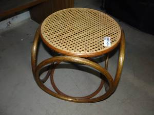 lot 3373 image: Wicker and Wood Foot Stool