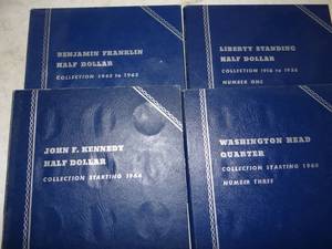 lot 3376 image: Lot of 4 Coin Collection Books  Empty and Coin information Book