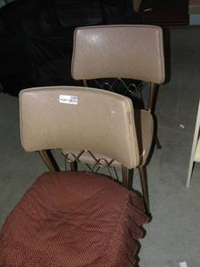 lot 3388 image: Vintage Vinyl Dining Chairs