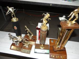 lot 3447 image: Lot of Assorted Sport Trophys