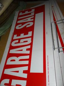 lot 3525 image: 4 Garage Sale Yard Signs