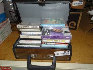 lot 3550 image: Lot of Cassette Tapes in carrying Case