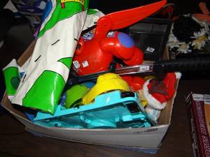 lot 3559 image: Tote of toys  Tote not included