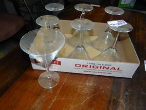 lot 3636 image: a lot of martini glasses