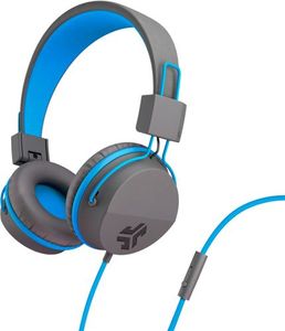 lot 29062 image: JLab JBuddies Studio Wired Kids Headphones - GrayBlue