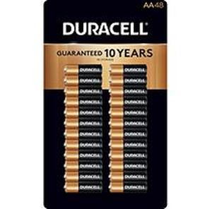 lot 29078 image: Duracell AA Alkaline Batteries, 48 Ct