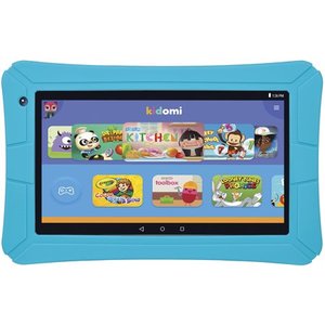 lot 29098 image: HighQ 7 Learning Tablet featuring Kidomi, Quad Core, 8GB Storage, Dual Cameras, Drop Protective Gel Case Included, Blue