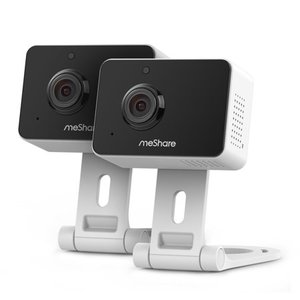 lot 29099 image: meShare 1080p Mini Wireless Two-way Audio Camera 2-Pack