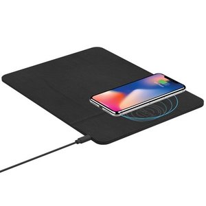 lot 29105 image: Tzumi Wireless Charging Pad and Rechargeable Wireless Mouse - Built-in Wireless Charging Phone Stand for all Qi-Enabled Devices