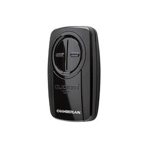 lot 29201 image: Chamberlain KLIK3U-BK2 Black Universal Garage Door Remote Two Button