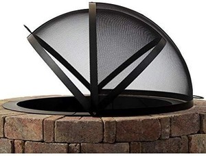 lot 27985 image: Hamptons Buzaar 40 Inch Round Fire Pit Spark Screen