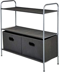 lot 27987 image: AmazonBasics Closet Storage Organizer with Bins and Shelving