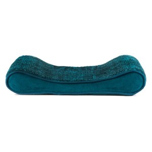 lot 27997 image: Furhaven Pet Dog Bed  Orthopedic Minky Plush & Velvet Ergonomic Luxe Lounger Cradle Mattress Contour Pet Bed w Removable Cover for Dogs & Cats, Spruce Blue, Medium