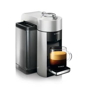 lot 29500 image: Nespresso by DeLonghi ENV135S Vertuo Evoluo Coffee and Espresso Machine by DeLonghi, Silver