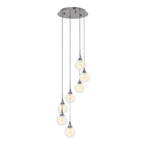 lot 29505 image: Artika Frosted Globe 22-Watt Chrome Integrated LED Pendant