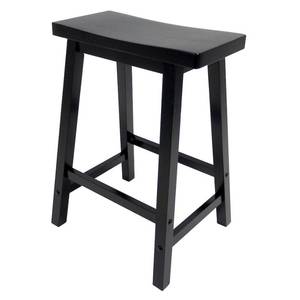 lot 29515 image: 24 Satori Saddle Seat Bar Stool Black - Winsome, Adult Unisex