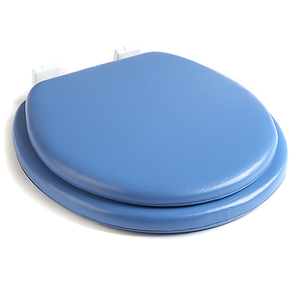 lot 29523 image: Ginsey Standard Soft Toilet Seat with Plastic Hinges, Blue Smoke