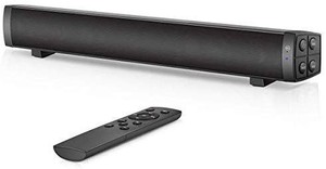 lot 29524 image: Sound Bar for PC, EWEMOSI 19-Inch Soundbar 2.0 Channel Wired & Wireless Rechargeable Bluetooth Speakers 4.2 3D Stereo AUXTF Card Connection with Built-in Microphone (Support 3.5mm Audio), Black