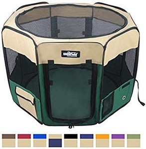 lot 29551 image: Elitefield 2-door Soft Pet Playpen, Exercise Pen 42 X 42 X 24 Blackbeige