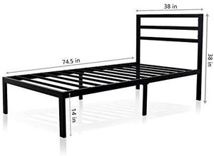 lot 29592 image: Ambee 21 Metal Bed Frame