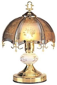lot 29599 image: NEW Buck Deer 6 Panel 14�� Accent Touch Lamp 603AB-DE8