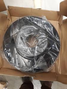 lot 29601 image: For Mercedes-Benz E350 Front Rear Black Drill Slot Brake RotorsCeramic Pads