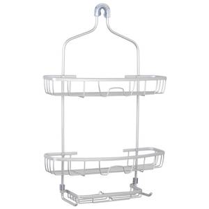 lot 29627 image: Zenna Home Never Rust Aluminum Shower Caddy, Grey