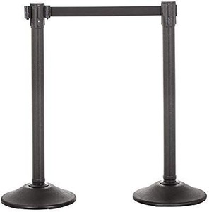 lot 29632 image: US Weight Sentry QuikSecure Stanchion with Retractable Belt (6-Pack)