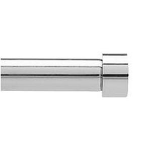 lot 29637 image: Umbra Cappa Curtain Rod �� 1-Inch Drapery Rod Extends from 36 to 66 Inches, Includes 2 Matching Finials, Brackets & Hardware, Polished Silver