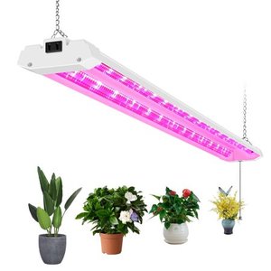 lot 29654 image: ANTLUX 4ft LED Grow Lights 50W Full Spectrum Integrated Growing Lamp Fixtures for Greenhouse Hydroponic Indoor Plant Seedling Veg and Flower, Plug in, ONOff Pull Chain Included