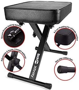 lot 29669 image: Rockjam Premium Adjustable Padded Keyboard Bench Piano Stool