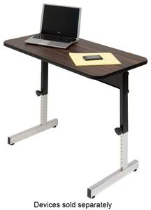 lot 29685 image: Craft Desk Adapta Adjustable Height Office Table 20 x 36 - BlackWalnut, Toasted Walnut