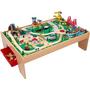 lot 29688 image: KidKraft Waterfall Mountain Train Set and Table