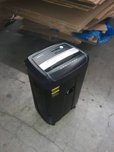 lot 29692 image: AmazonBasics 24-Sheet Cross-Cut Paper, CD and Credit Card Home Office Shredder with Pullout Basket