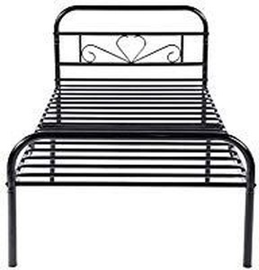 lot 29726 image: GreenForest Twin Size Bed Frame with Headboard and Stable Metal Slats Boxspring Replacement Single Platform Mattress Base, Black