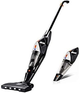 lot 29748 image: Cordless Vacuum, Hikeren 12000 Pa Powerful Stick Vacuum, 2 in 1 Lightweight Rechargeable Vacuum Cleaner with Lithium Ion Battery for Hardwood Floor Carpet Pet Hair, White