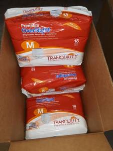 lot 29750 image: Tranquility Premium Overnight Disposable Absorbent Underwear (DAU) - MD - 72 ct