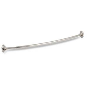 lot 29783 image: Honey-Can-Do BTH-03382 Curved Shower Rod, Extends 42 to 74-Inches, Brushed Nickel
