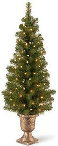 lot 29789 image: National Tree 4 Foot Montclair Spruce Entrance Tree with 50 Clear Lights (MC7-308-40)