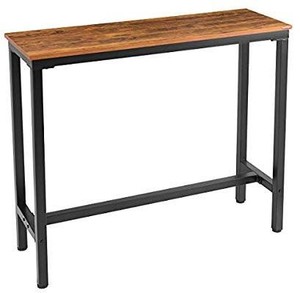 lot 29803 image: Mr IRONSTONE Bar Table 47�� Pub Dining Height Table Bistro Table with Vintage Textured Top (Indoor USE ONLY)