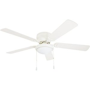 lot 29837 image: portage bay 50254 hugger 52 white west hill ceiling fan with bowl light kit